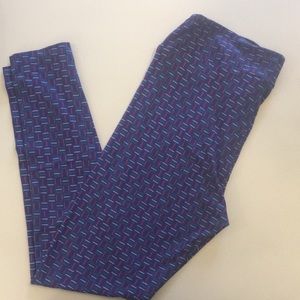 Lularoe Blue Leggings Tall and Curvy Like New